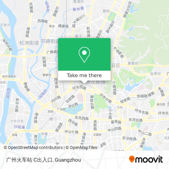 广州火车站 C出入口 map