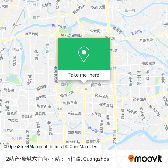 2站台/新城东方向/下站：南桂路 map