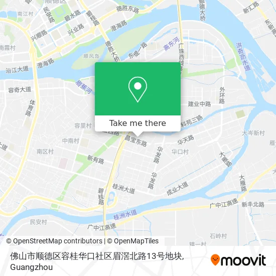 佛山市顺德区容桂华口社区眉滘北路13号地块 map