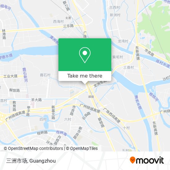 三洲市场 map