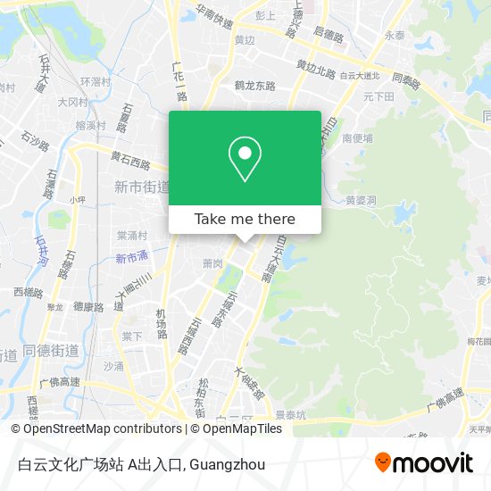 白云文化广场站 A出入口 map