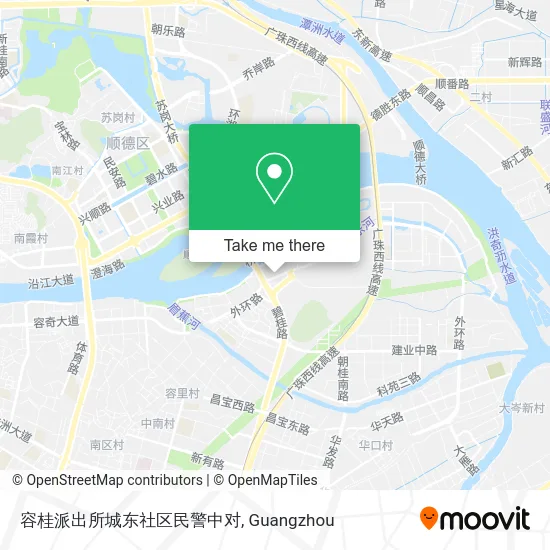 容桂派出所城东社区民警中对 map