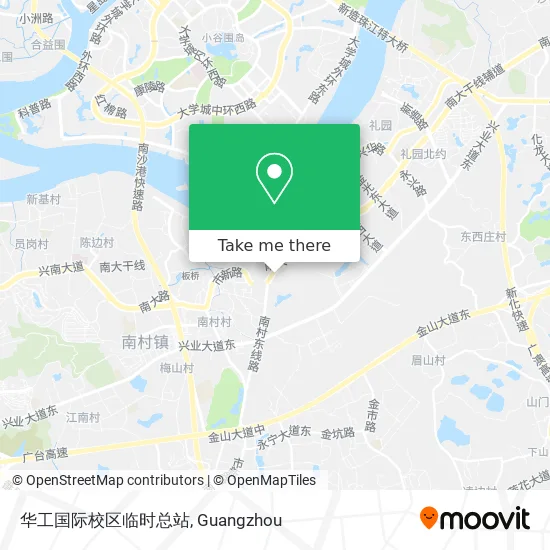 华工国际校区临时总站 map