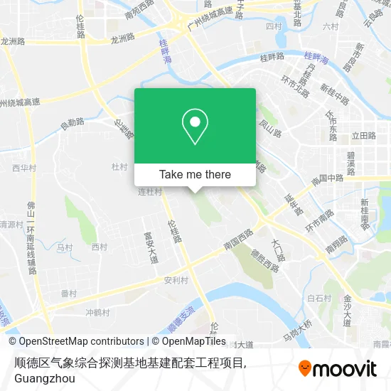 顺德区气象综合探测基地基建配套工程项目 map