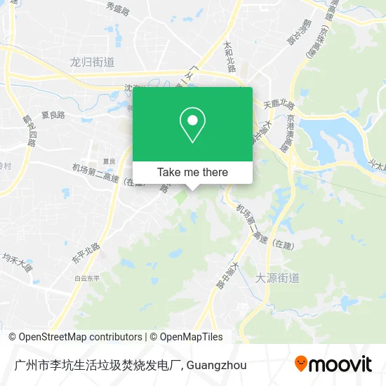 广州市李坑生活垃圾焚烧发电厂 map