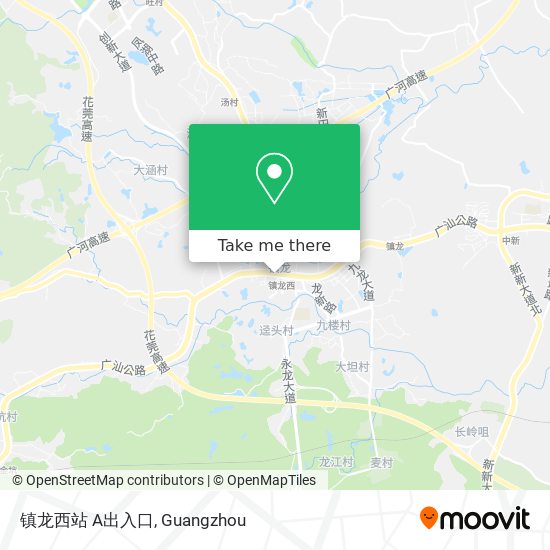 镇龙西站 A出入口 map
