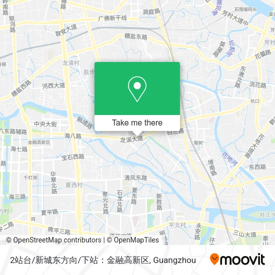 2站台/新城东方向/下站：金融高新区 map