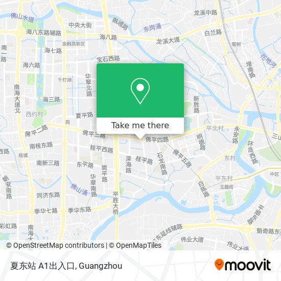 夏东站 A1出入口 map