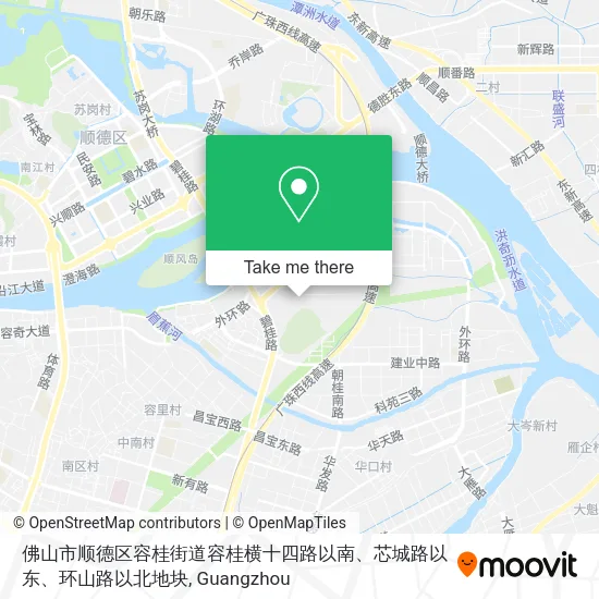 佛山市顺德区容桂街道容桂横十四路以南、芯城路以东、环山路以北地块 map