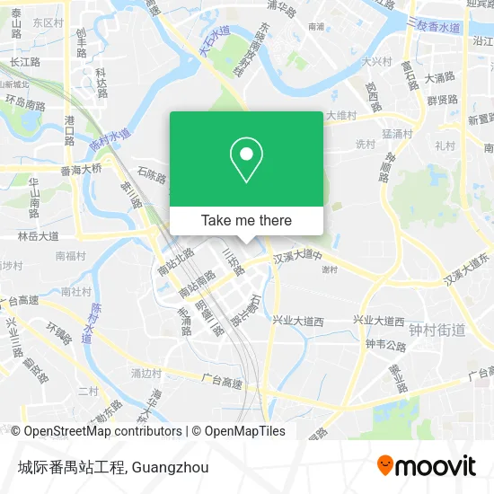 城际番禺站工程 map