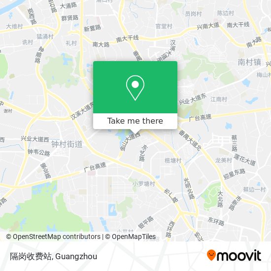 隔岗收费站 map