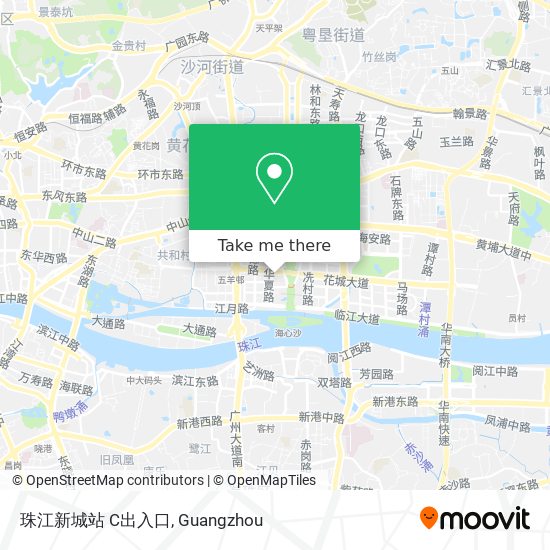 珠江新城站 C出入口 map