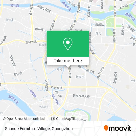 Shunde Furniture Village map