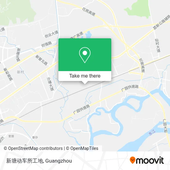 新塘动车所工地 map