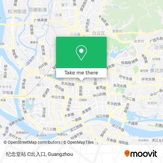 纪念堂站 C出入口 map