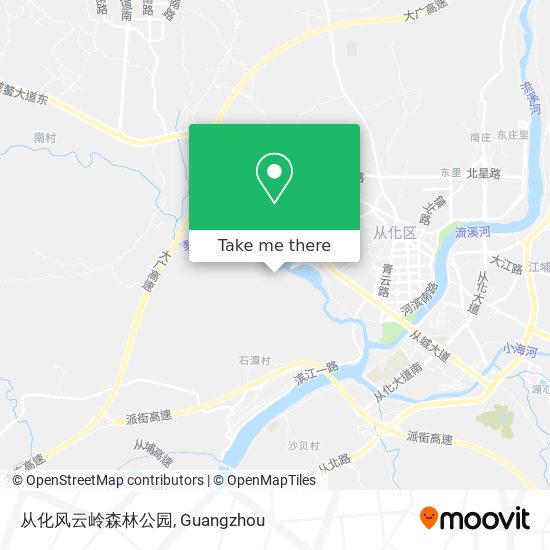 从化风云岭森林公园 map