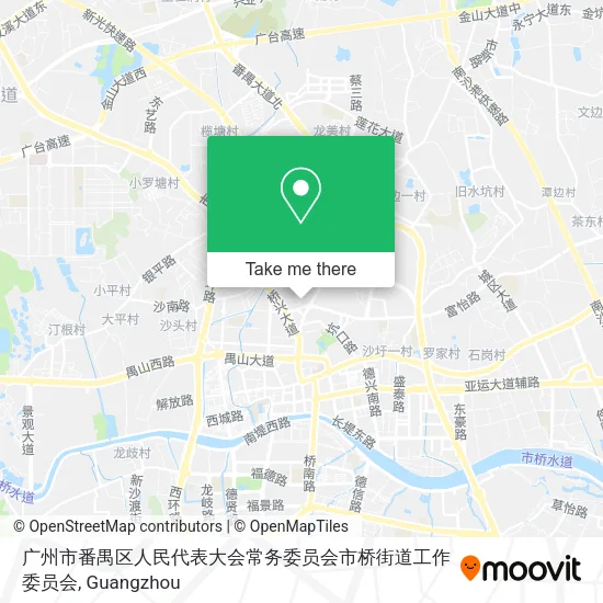 广州市番禺区人民代表大会常务委员会市桥街道工作委员会 map