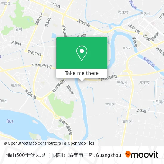佛山500千伏凤城（顺德Ii）输变电工程 map