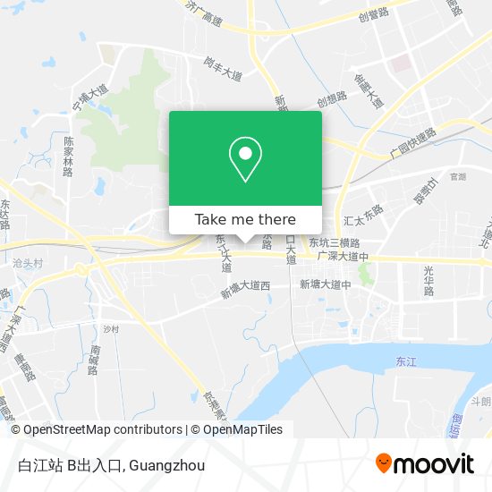 白江站 B出入口 map
