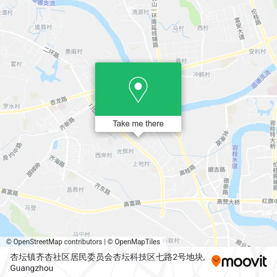 杏坛镇齐杏社区居民委员会杏坛科技区七路2号地块 map