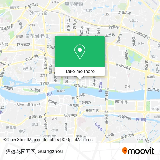 猎德花园五区 map