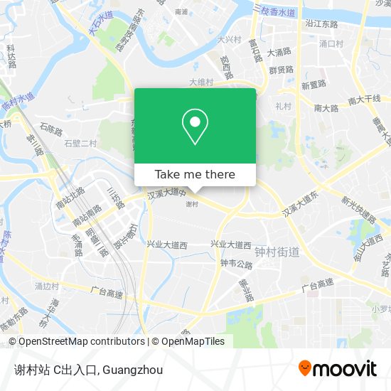 谢村站 C出入口 map