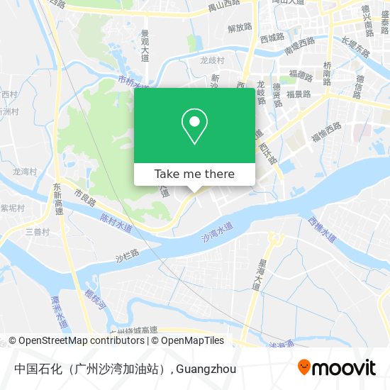 中国石化（广州沙湾加油站） map