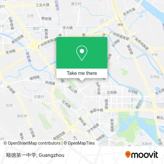 顺德第一中学 map