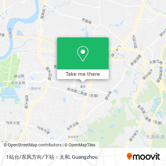 1站台/东风方向/下站：太和 map
