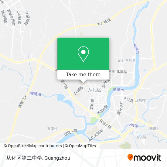 从化区第二中学 map