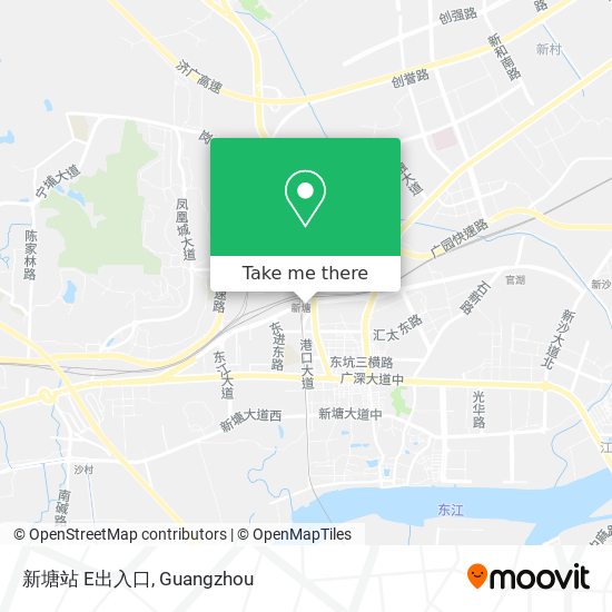 新塘站 E出入口 map