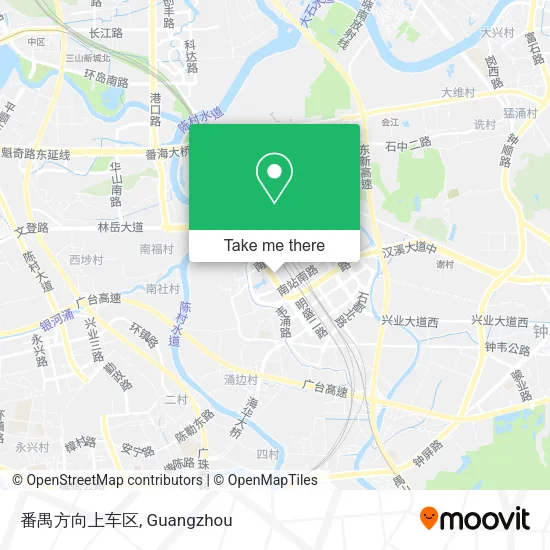 番禺方向上车区 map