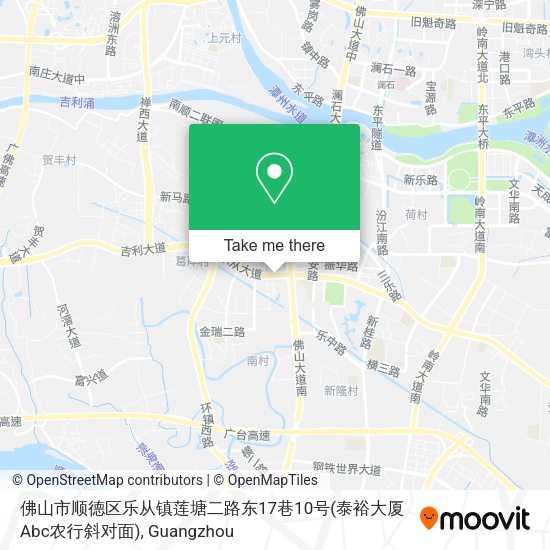 佛山市顺德区乐从镇莲塘二路东17巷10号(泰裕大厦Abc农行斜对面) map