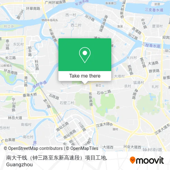 南大干线（钟三路至东新高速段）项目工地 map