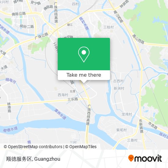 顺德服务区 map