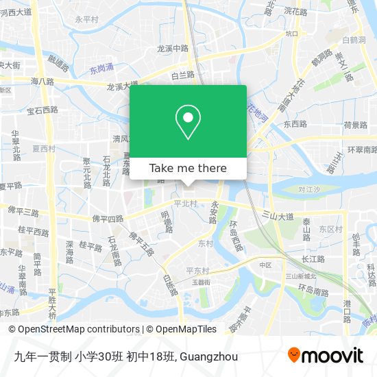 九年一贯制 小学30班 初中18班 map