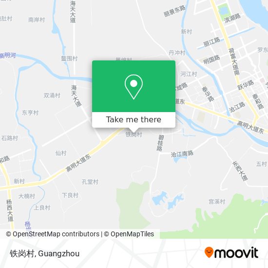 铁岗村 map