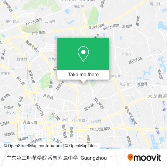 广东第二师范学院番禺附属中学 map