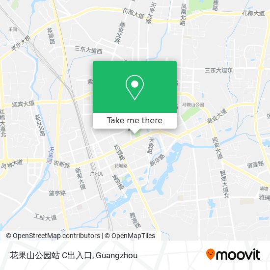 花果山公园站 C出入口 map