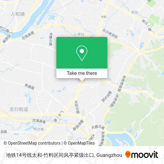 地铁14号线太和-竹料区间风亭紧级出口 map