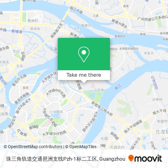 珠三角轨道交通琶洲支线Pzh-1标二工区 map