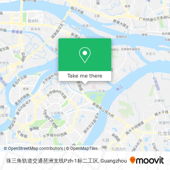 珠三角轨道交通琶洲支线Pzh-1标二工区 map