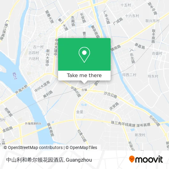 中山利和希尔顿花园酒店 map