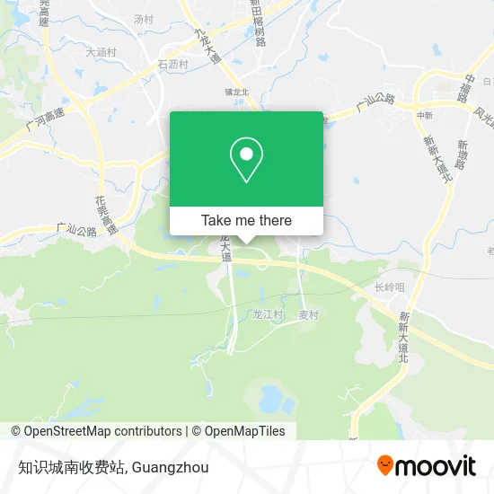 知识城南收费站 map