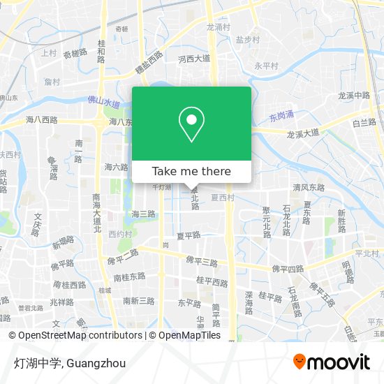 灯湖中学 map