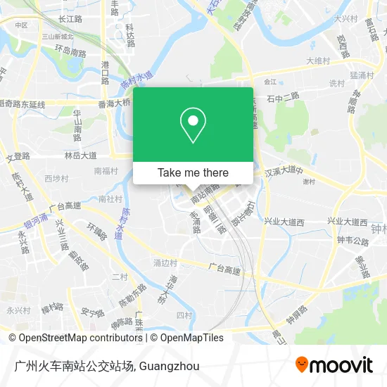 广州火车南站公交站场 map