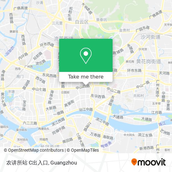 农讲所站 C出入口 map