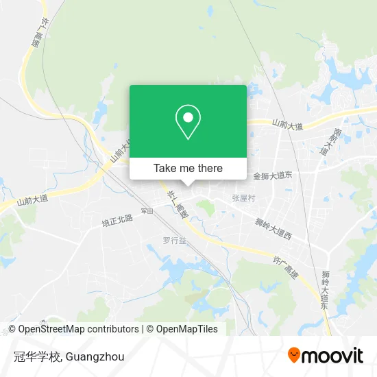 冠华学校 map