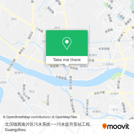 北滘镇西南片区污水系统——污水提升泵站工程 map