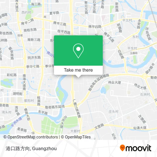 港口路方向 map